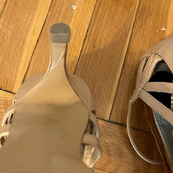 Snake Print Ankle Strap Pumps - Picture 6 of 12